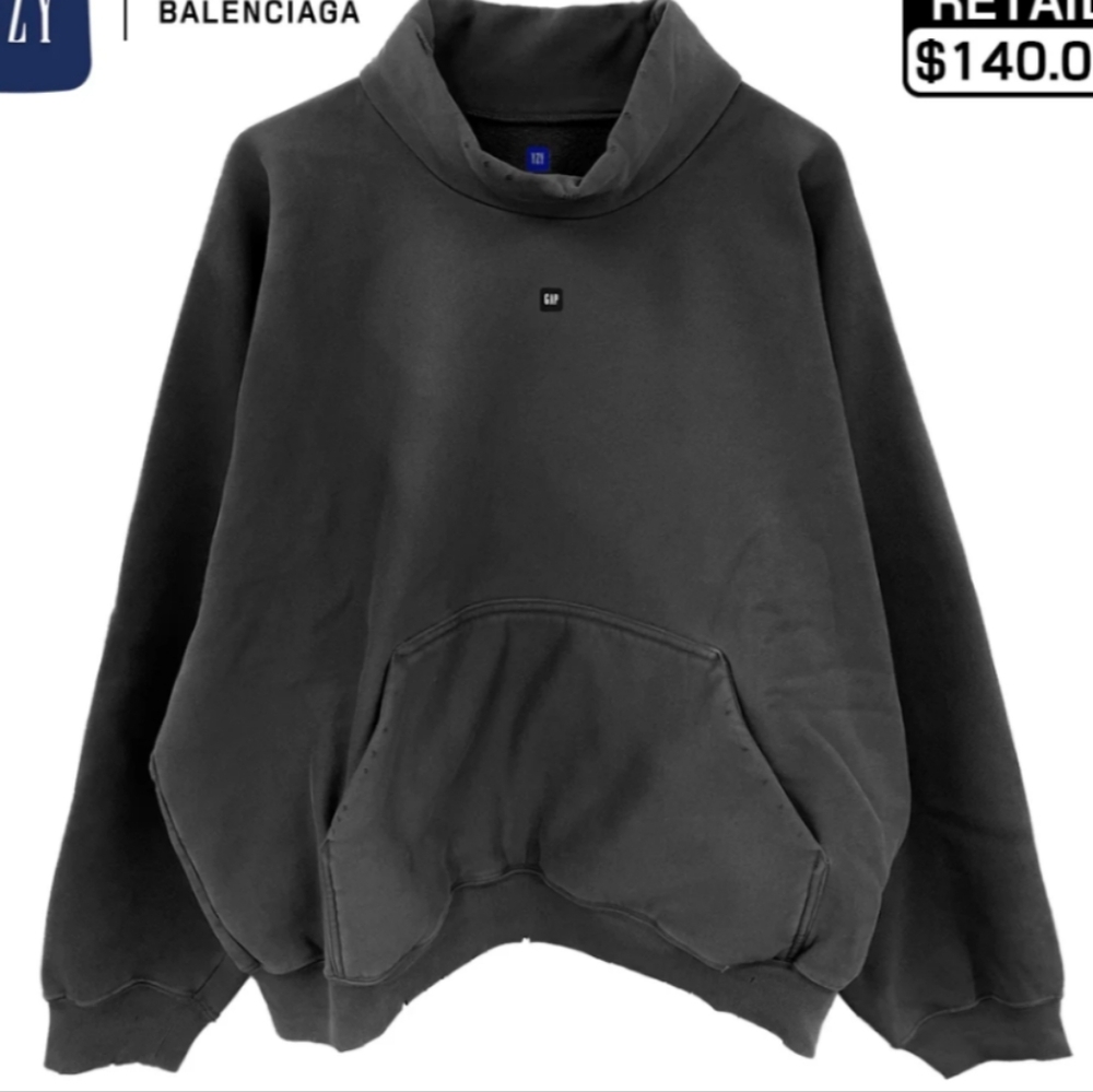 YEEZY GAP Engineered by Balenciaga High Neck Distressed Sweater - Picture 7 of 10
